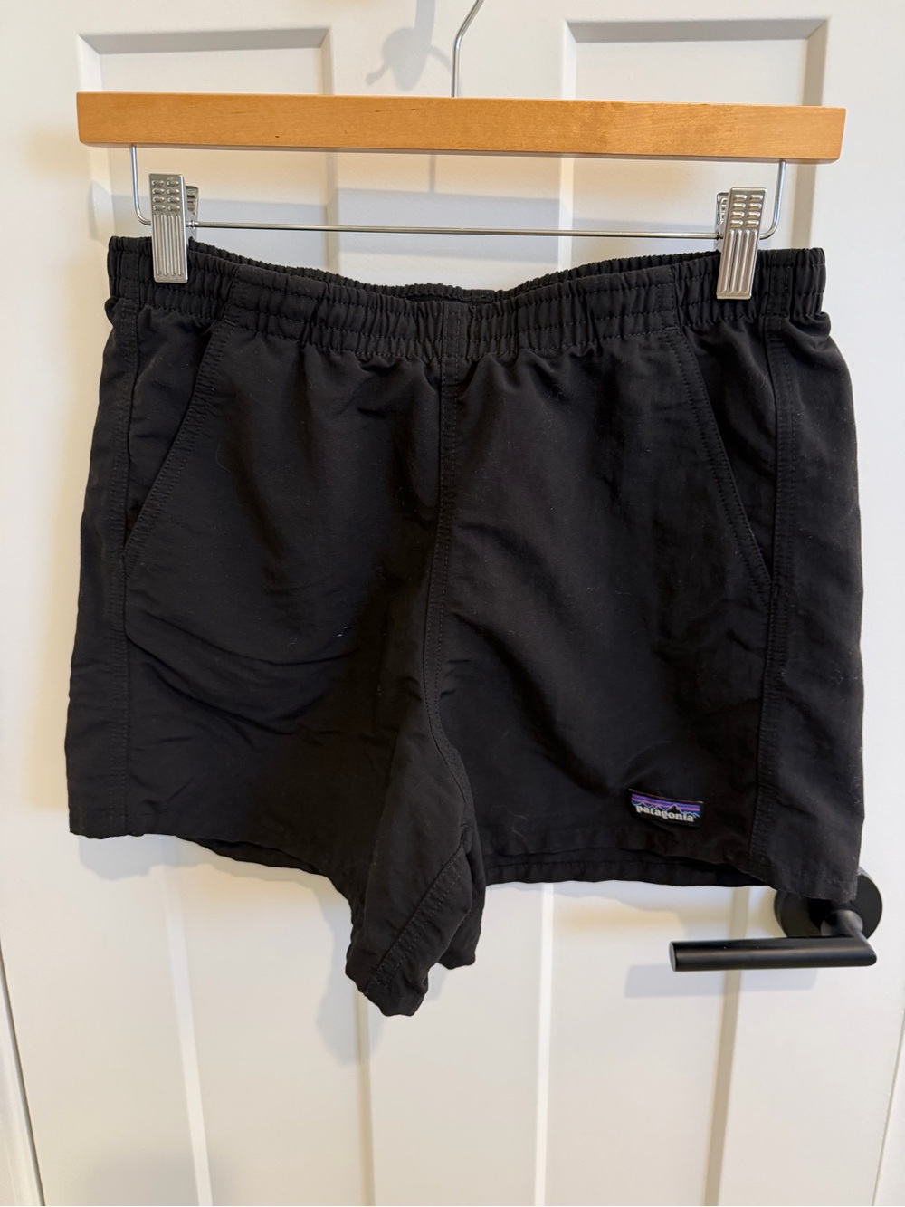 Patagonia Black Women's Athletic Shorts with Elastic Waist
